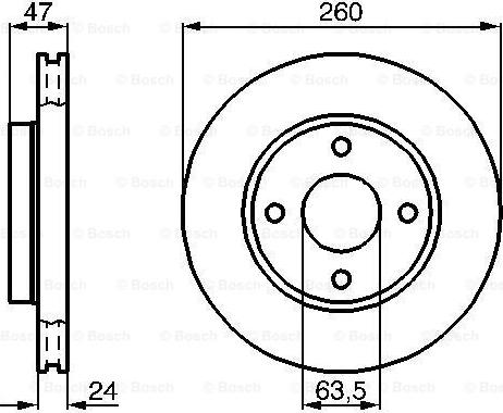 BOSCH 0 986 478 170 - Гальмівний диск autocars.com.ua