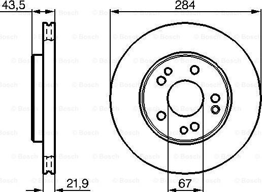 BOSCH 0 986 478 186 - Тормозной диск avtokuzovplus.com.ua