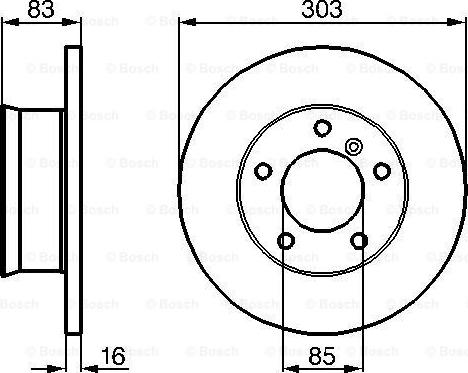 BOSCH 0 986 479 C84 - Тормозной диск avtokuzovplus.com.ua