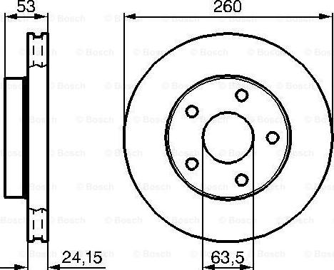 BOSCH 0 986 478 195 - ДИСК ГАЛЬМIВНИЙ ПЕРЕДНIЙ autocars.com.ua