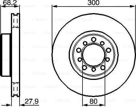 BOSCH 0 986 478 197 - Гальмівний диск autocars.com.ua