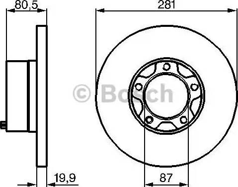 BOSCH 0 986 478 206 - Тормозной диск avtokuzovplus.com.ua