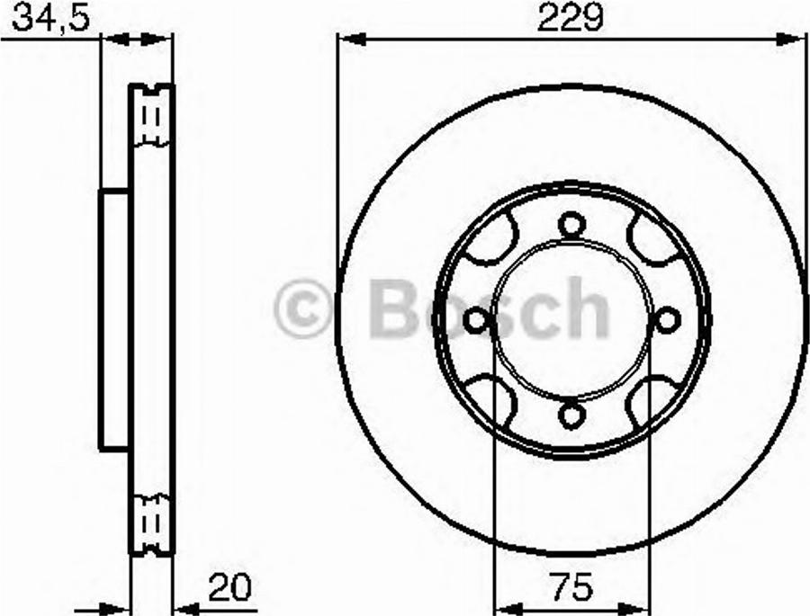 BOSCH 0 986 478 207 - Тормозной диск avtokuzovplus.com.ua