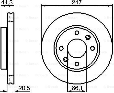 BOSCH 0 986 478 211 - Гальмівний диск autocars.com.ua