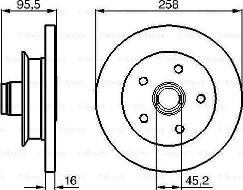 BOSCH 0 986 478 224 - Тормозной диск avtokuzovplus.com.ua