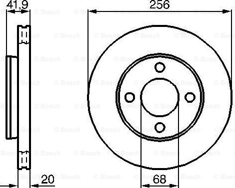 BOSCH 0 986 478 225 - Гальмівний диск autocars.com.ua