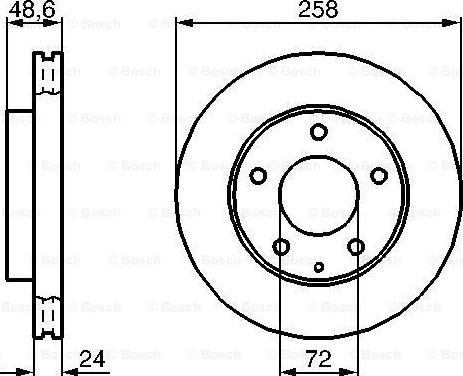 BOSCH 0 986 478 227 - Тормозной диск avtokuzovplus.com.ua