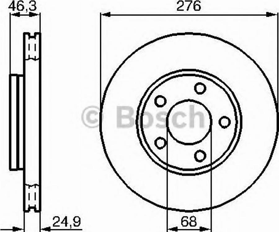 BOSCH 0 986 478 229 - Тормозной диск avtokuzovplus.com.ua