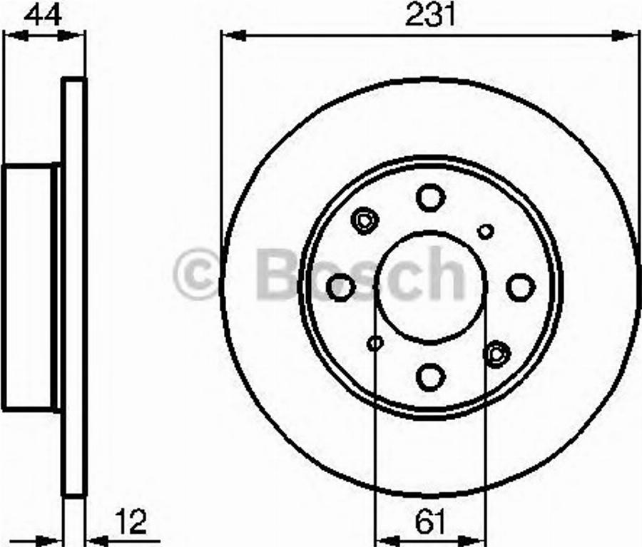 BOSCH 0986478239 - Тормозной диск avtokuzovplus.com.ua