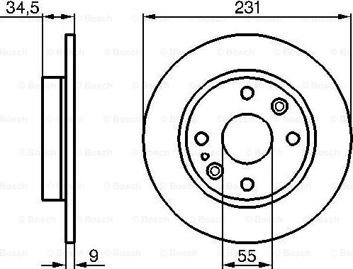 BOSCH 0 986 478 242 - Гальмівний диск autocars.com.ua