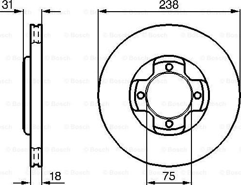 BOSCH 0 986 478 249 - Тормозной диск avtokuzovplus.com.ua