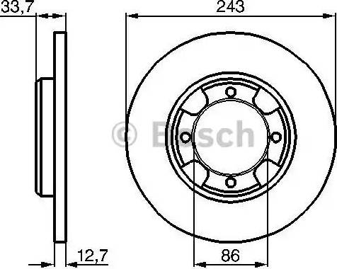 BOSCH 0 986 478 253 - Гальмівний диск autocars.com.ua