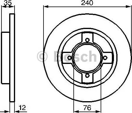 BOSCH 0 986 478 261 - Тормозной диск autodnr.net