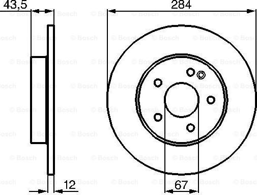 BOSCH 0 986 478 262 - Тормозной диск avtokuzovplus.com.ua