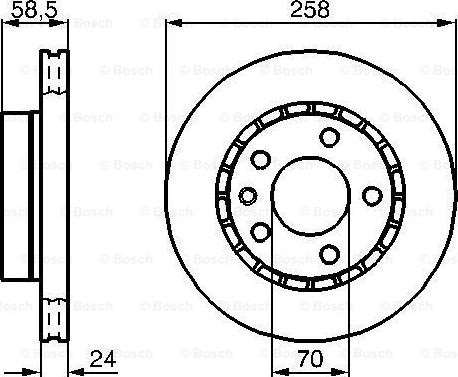 BOSCH 0 986 478 265 - Гальмівний диск autocars.com.ua