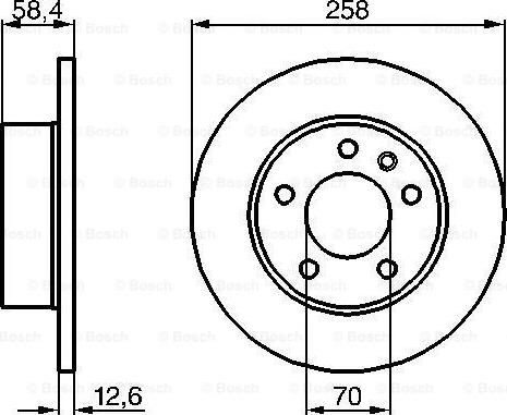 BOSCH 0 986 478 266 - Тормозной диск avtokuzovplus.com.ua