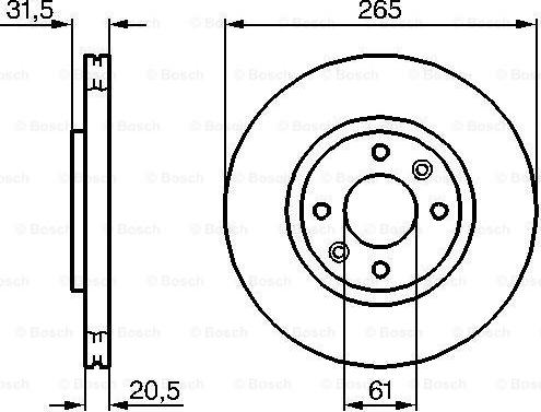 BOSCH 0 986 478 279 - Тормозной диск avtokuzovplus.com.ua