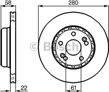 BOSCH 0 986 478 280 - Гальмівний диск autocars.com.ua