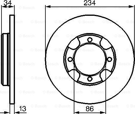 BOSCH 0 986 478 282 - Гальмівний диск autocars.com.ua