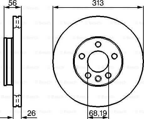 BOSCH 0 986 478 296 - Тормозной диск avtokuzovplus.com.ua