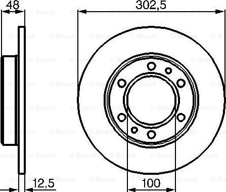 BOSCH 0 986 478 304 - Тормозной диск avtokuzovplus.com.ua