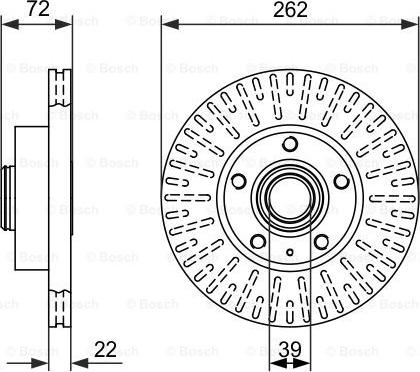 BOSCH 0 986 478 307 - Гальмівний диск autocars.com.ua