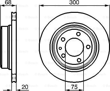 BOSCH 0 986 478 320 - Гальмівний диск autocars.com.ua