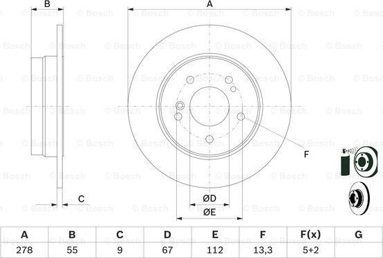 BOSCH 0 986 478 325 - Гальмівний диск autocars.com.ua