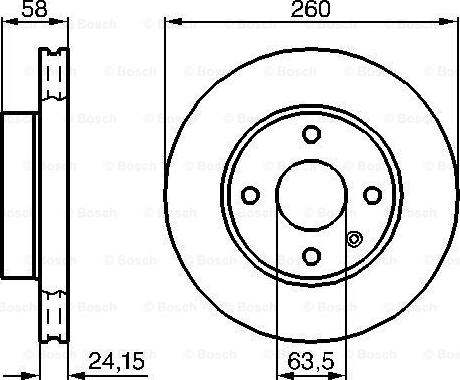 BOSCH 0 986 478 346 - Тормозной диск avtokuzovplus.com.ua