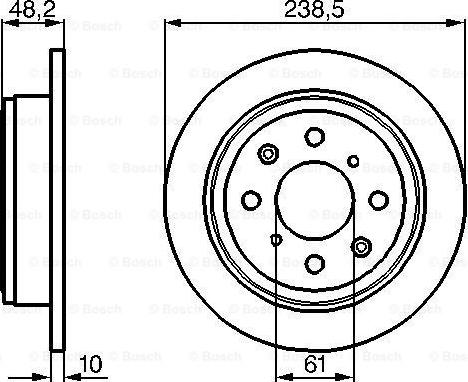 BOSCH 0 986 478 350 - Гальмівний диск autocars.com.ua