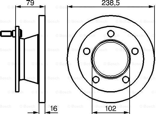 BOSCH 0 986 478 357 - Гальмівний диск autocars.com.ua