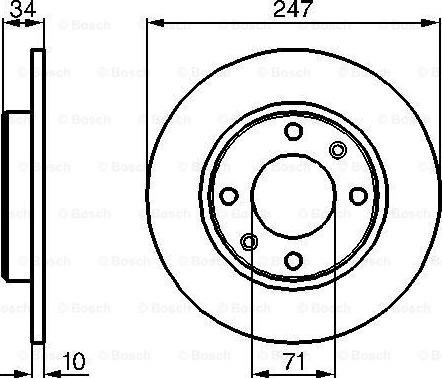 BOSCH 0 986 478 359 - Гальмівний диск autocars.com.ua