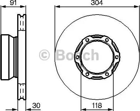 BOSCH 0 986 478 406 - Гальмівний диск autocars.com.ua