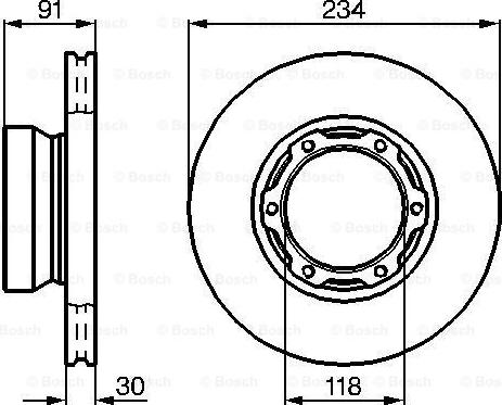 BOSCH 0 986 478 407 - ДИСК ГАЛЬМIВНИЙ ПЕРЕДНIЙ autocars.com.ua