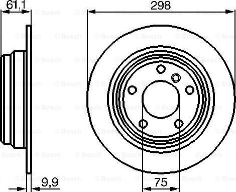 BOSCH 0 986 478 425 - Гальмівний диск autocars.com.ua