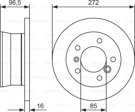 BOSCH 0 986 478 433 - Тормозной диск avtokuzovplus.com.ua