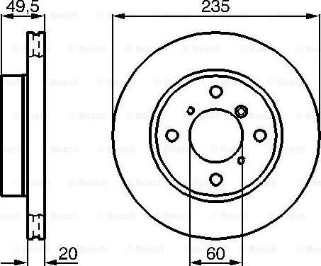 BOSCH 0 986 478 450 - Гальмівний диск autocars.com.ua