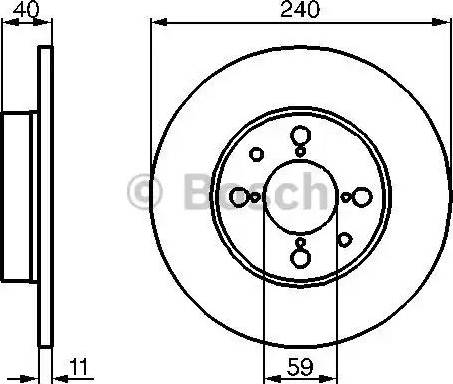 BOSCH 0 986 478 462 - Тормозной диск avtokuzovplus.com.ua