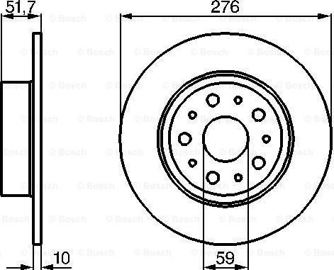 BOSCH 0 986 478 463 - Тормозной диск avtokuzovplus.com.ua