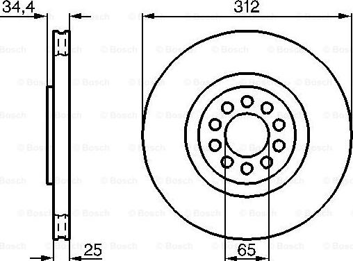 BOSCH 0 986 478 467 - Гальмівний диск autocars.com.ua