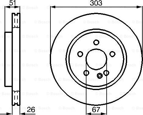 BOSCH 0 986 478 468 - Тормозной диск avtokuzovplus.com.ua