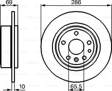 BOSCH 0 986 478 478 - Гальмівний диск autocars.com.ua