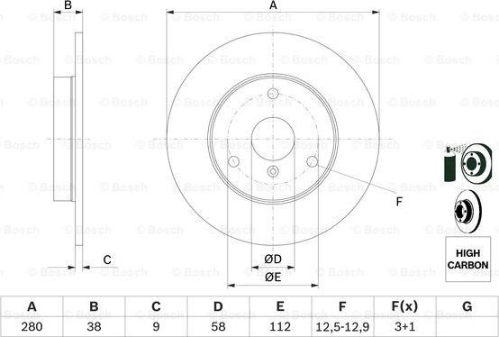 BOSCH 0 986 478 479 - Гальмівний диск autocars.com.ua