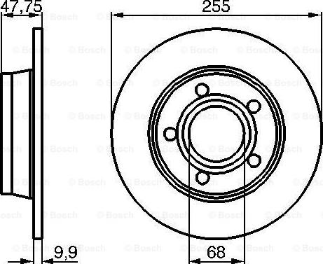 BOSCH 0 986 478 480 - Тормозной диск avtokuzovplus.com.ua