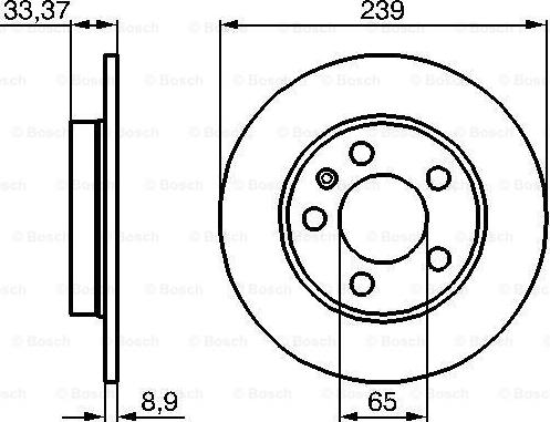 BOSCH 0 986 478 481 - Тормозной диск avtokuzovplus.com.ua