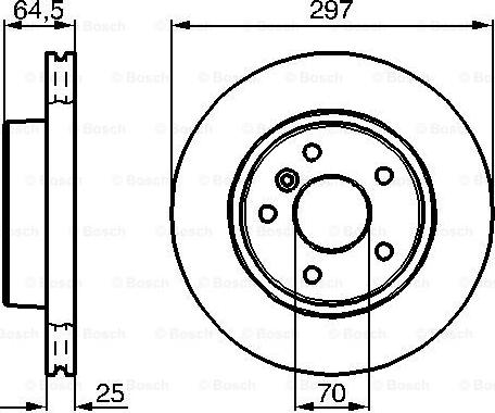 BOSCH 0 986 478 483 - Гальмівний диск autocars.com.ua