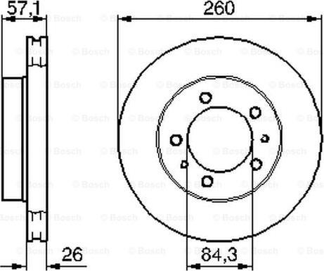 BOSCH 0 986 478 484 - Гальмівний диск autocars.com.ua