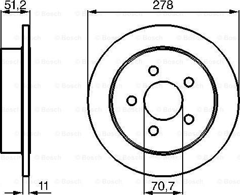 BOSCH 0 986 478 487 - Гальмівний диск autocars.com.ua