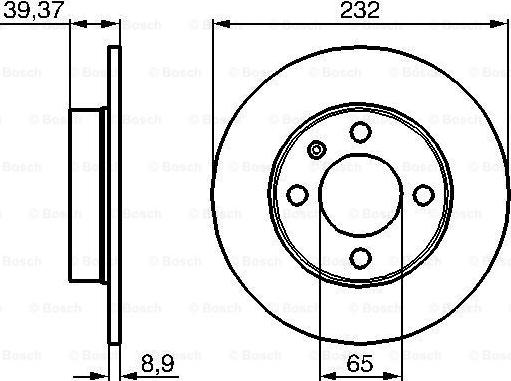 BOSCH 0 986 479 C67 - Гальмівний диск autocars.com.ua