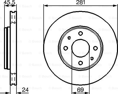 BOSCH 0 986 479 B37 - Гальмівний диск autocars.com.ua